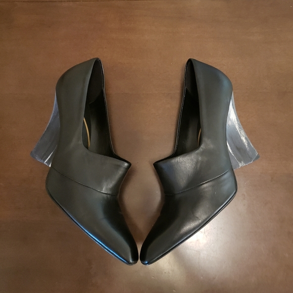 SOLDStella McCartney Heels Wooden Wedge Booties Leather Pumps - Picture 2 of 11